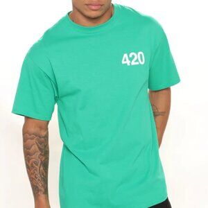 FASHION NOVA MEN 'Stay Lifted 420' Short Sleeve Tee, Size XL, NwoT